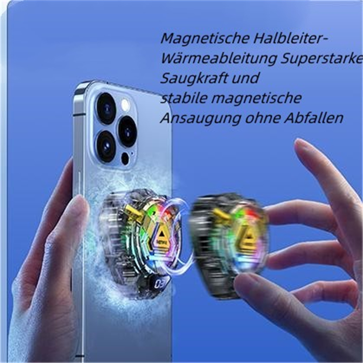 Magnetische Gaming Schillernde Kühlung Kühler Kühler Kühler Halbleiter Artefakt Handy Smartphone Farbe SYNTEK