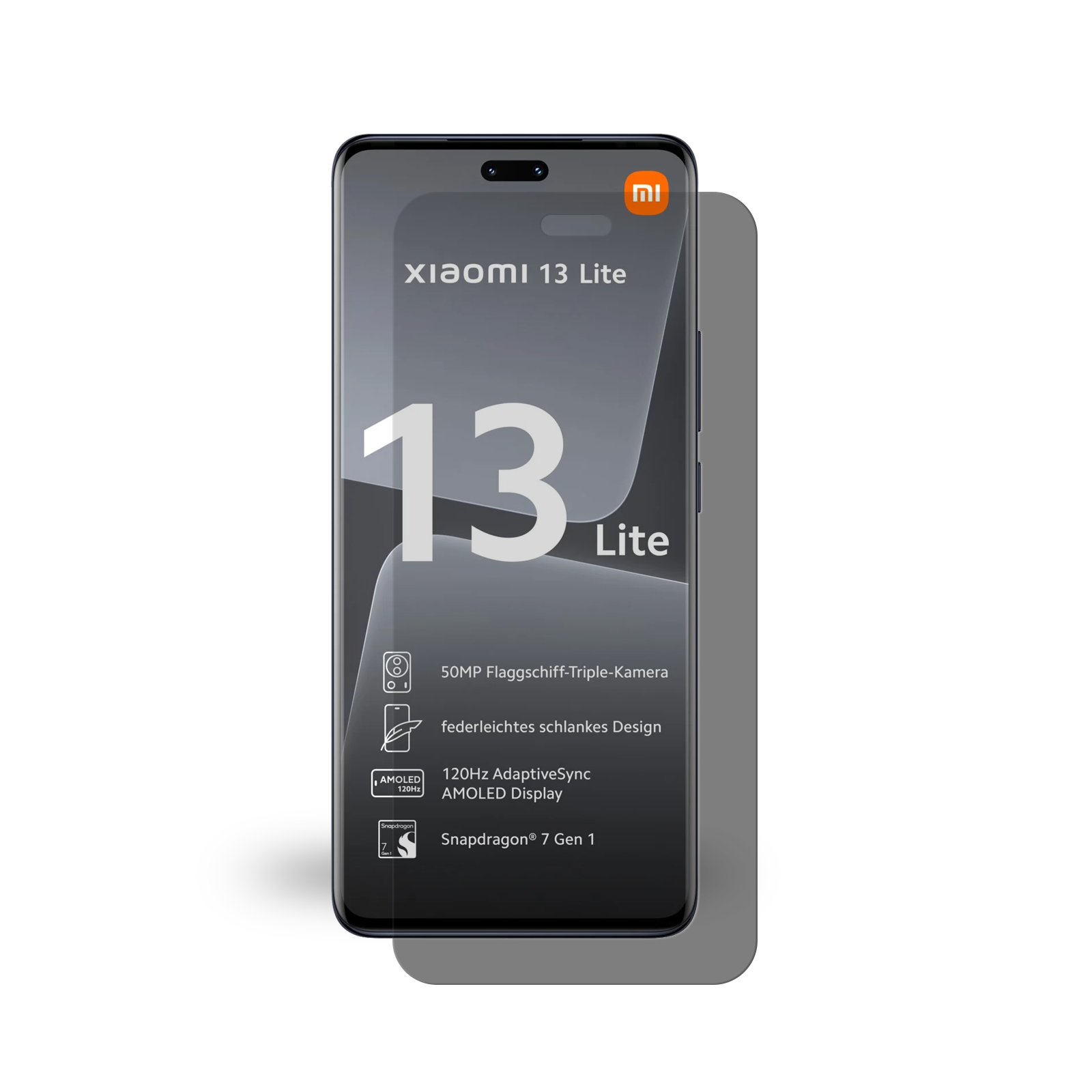 PROTECTORKING Lite) Xiaomi Displayschutzfolie(für Panzerschutzglas 9H ANTI-SPY BLICKSCHUTZ 13 1x