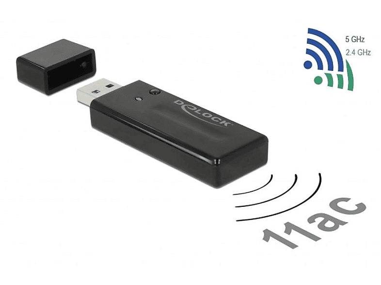 DELOCK DELOCK WLAN USB2.0 Stick Dualband Netzwerk & Smart Home NetzwerkZubehör Netzwerkkarten