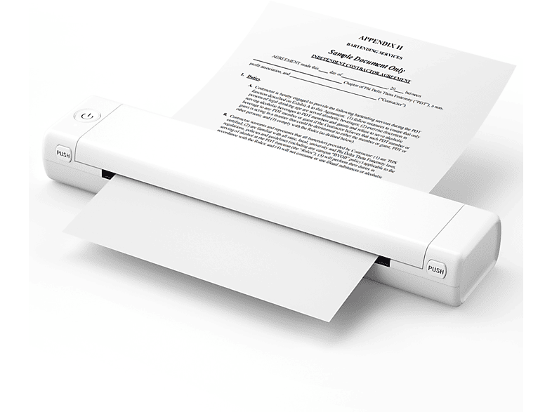 BYTELIKE Ohne Fotodrucker A4 Papiere Mini Klein Thermodruck Hausaufgaben Thermo-Fehlerdrucker Büro