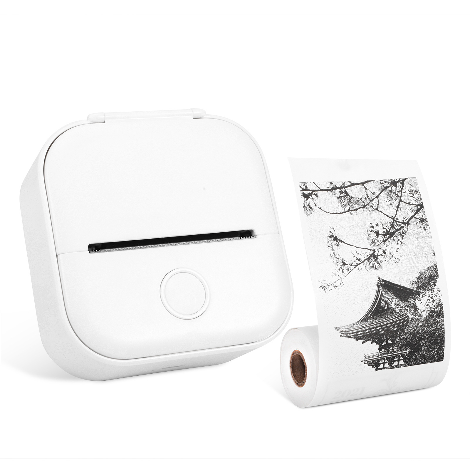 BYTELIKE Mini-Drucker Thermodruck Weißer Student Handy Fehlerdrucker Bluetooth Fotodrucker Thermodrucker Home