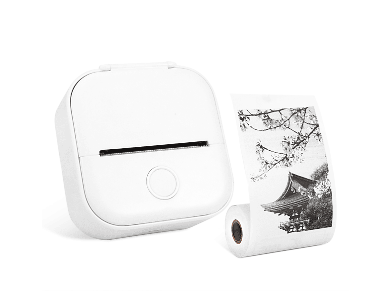 Bluetooth Student Fehlerdrucker Home Thermodrucker Fotodrucker Mini-Drucker Weißer BYTELIKE Thermodruck Handy