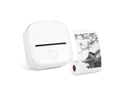 BYTELIKE Mini-Drucker Handy Bluetooth Thermodrucker Home Student Weißer  Fehlerdrucker Fotodrucker Thermodruck