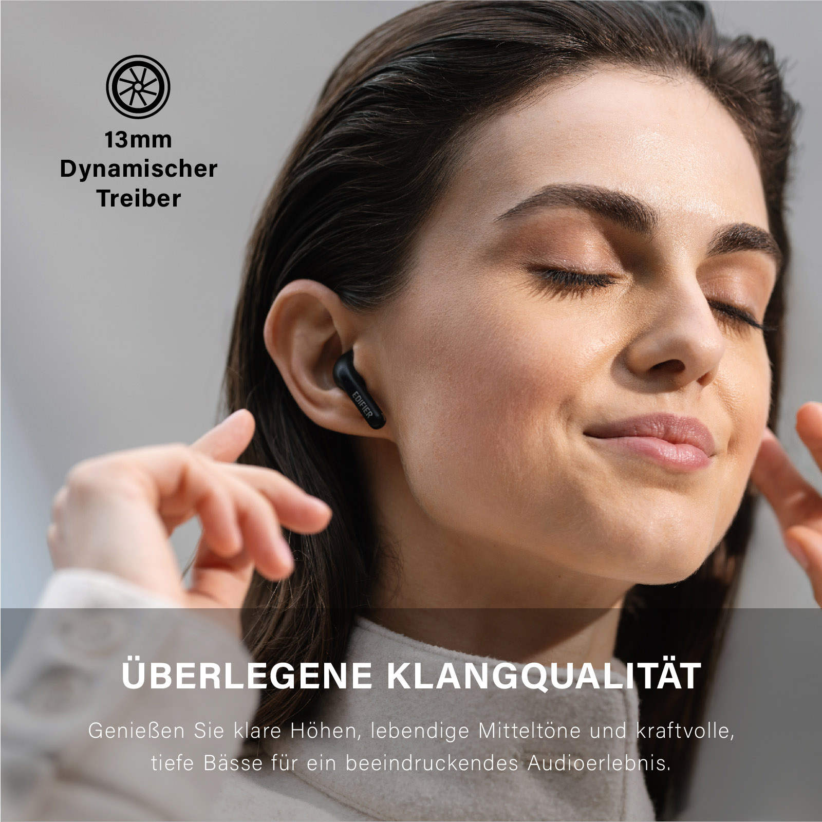 EDIFIER X2s, In-ear Bluetooth-Kopfhörer Bluetooth Schwarz