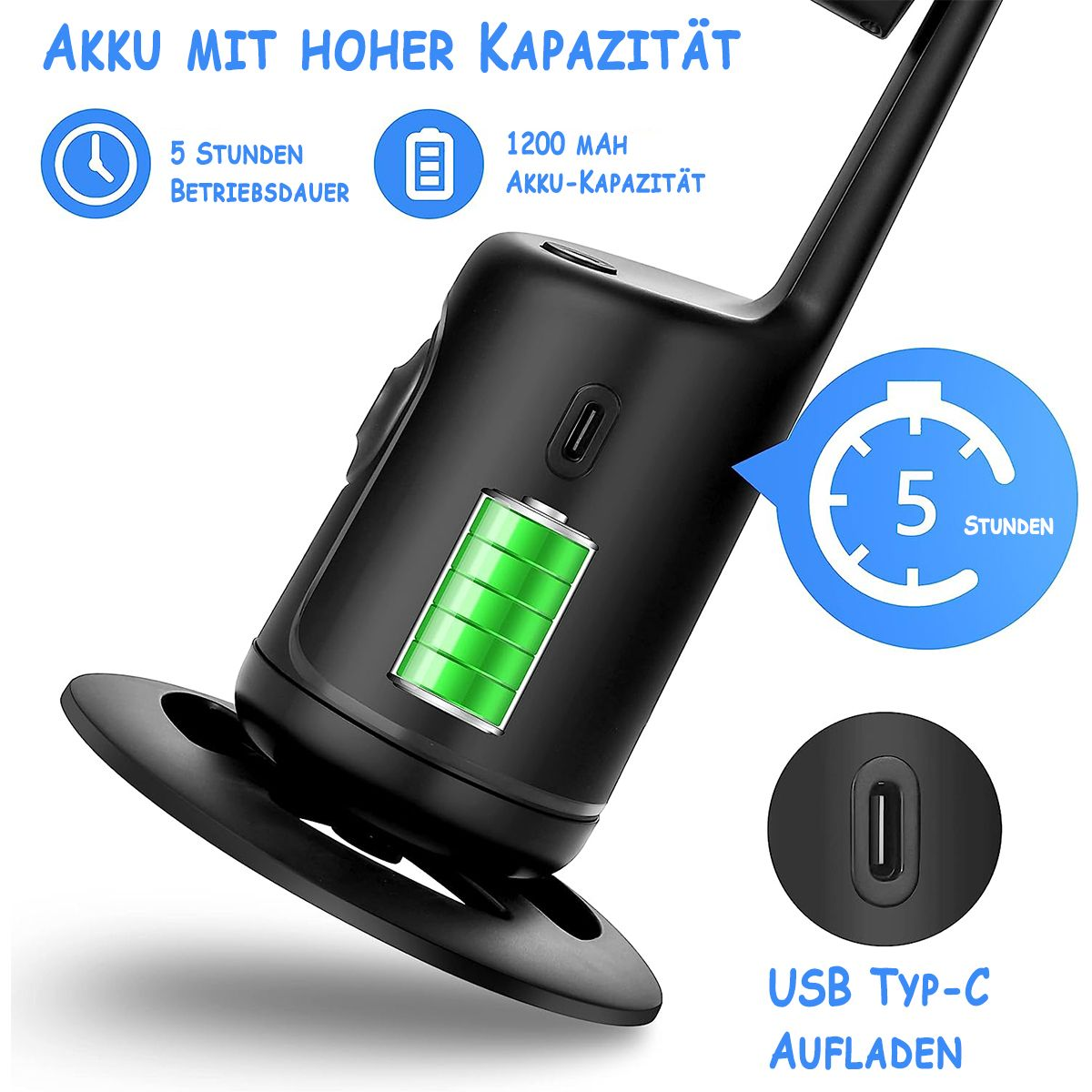 Selfie Gimbal schwarz Bluetooth Gimbal Stativ Smartphone, Selfie-Stange, Selfie-Stick, Stock DIIDA