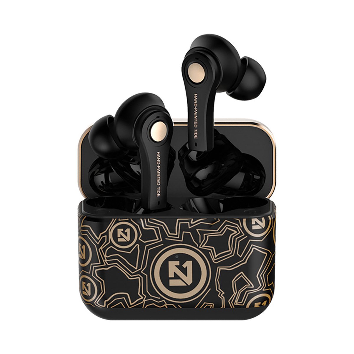 Geräuschunterdrückung, In-ear Wasserdichtes Bluetooth Bluetooth Schwarz mit Bluetooth Kabelloses schwarz In-Ear SYNTEK Headset Headset Kopfhörer