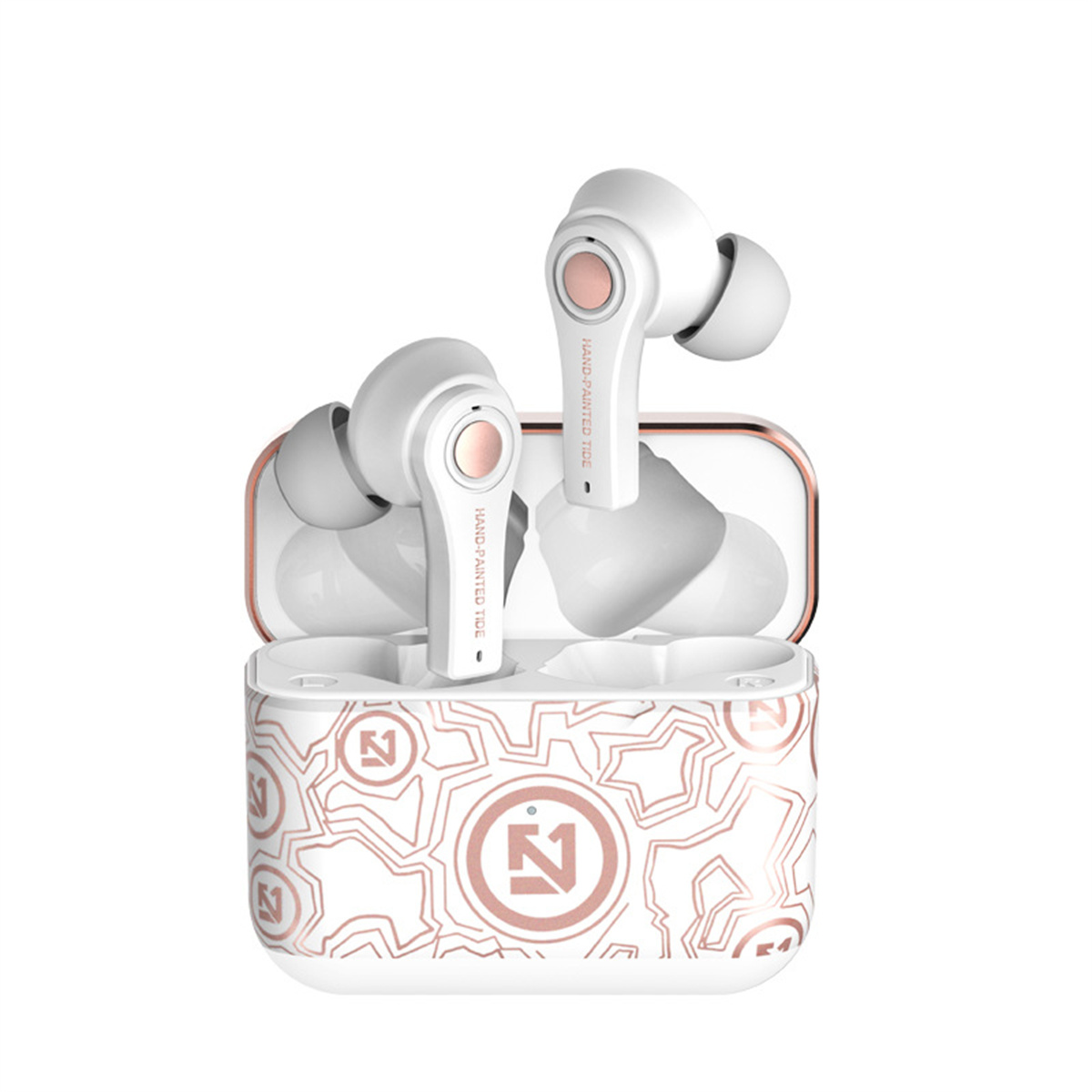 Bluetooth Wasserdicht Geräuschunterdrückung Headset, weiß Kopfhörer Drahtlos In-Ear Bluetooth In-ear Weiß SYNTEK Headset Bluetooth