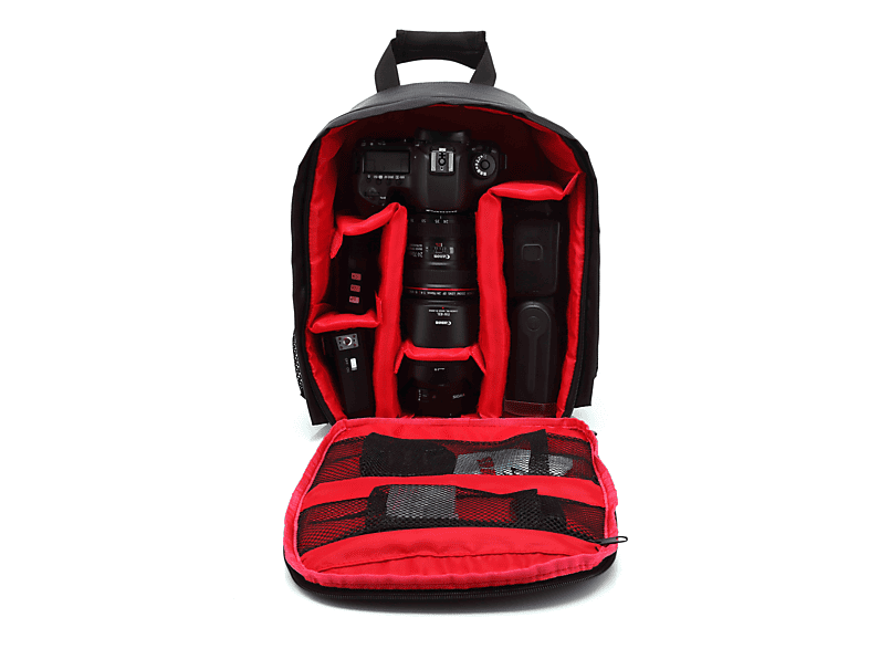 BYTELIKE Casual Fotografie kleine Kameratasche wasserdicht tragen SLR Fotografie Kamera Rucksack Kameratasche, rot