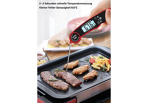 BYTELIKE Digitales Lebensmittelthermometer Sonde Küche BBQ