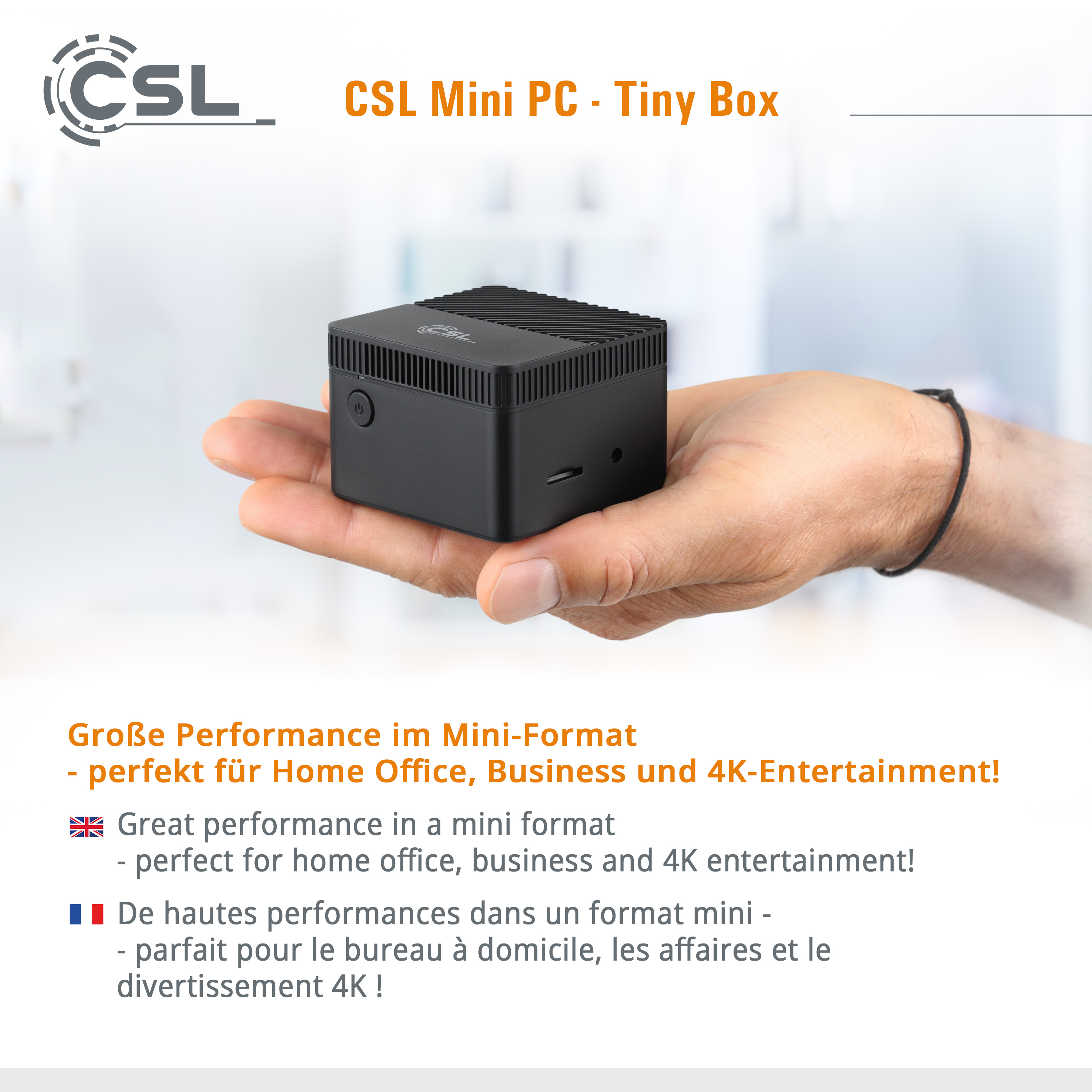 GB Bit), Celeron® Intel® 11 RAM, 4 Prozessor, mit Tiny Mini-PC Box, Intel® 1000 GB (64 Home UHD Mini-PC Graphics SSD, CSL Windows