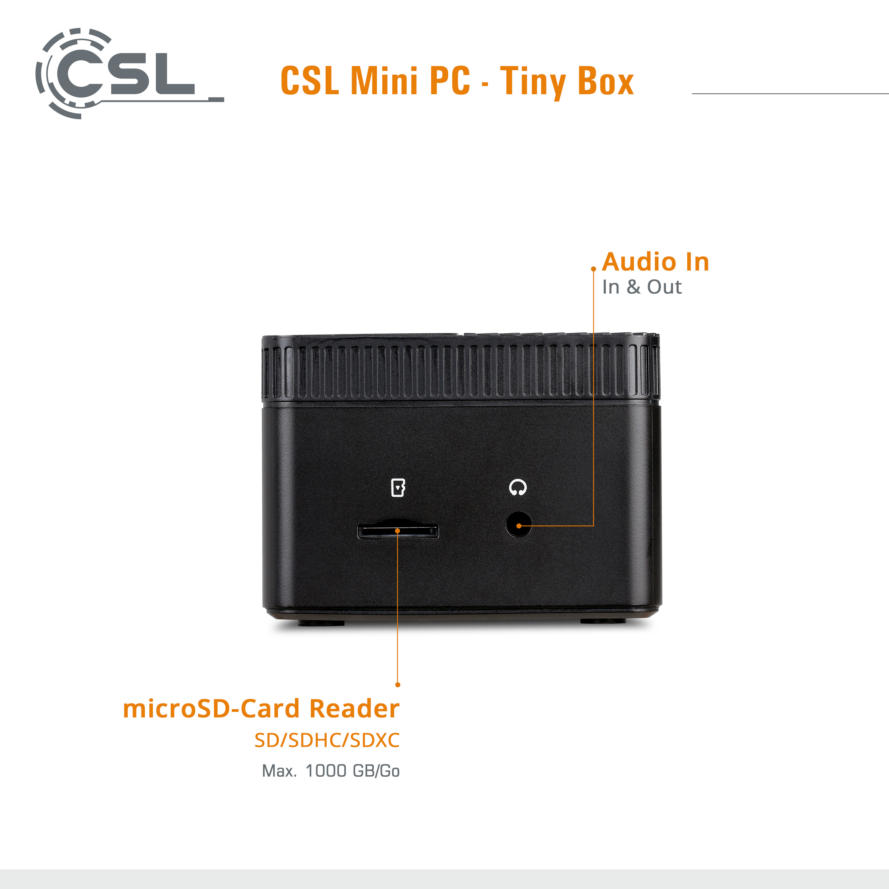 Celeron® mit Home SSD, Intel® Mini-PC 4 Tiny UHD CSL Intel® 512 Prozessor, Graphics GB (64 Bit), 11 GB Windows Mini-PC RAM, Box,