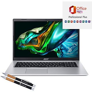 ACER Aspire A317-53, Windows 11 Pro + Office 2021 Pro, Notebook mit 17,3 Zoll Display, Intel® Core™ i5 Prozessor, 32 GB RAM, 1000 GB SSD, Iris® Xe Graphics, Silber