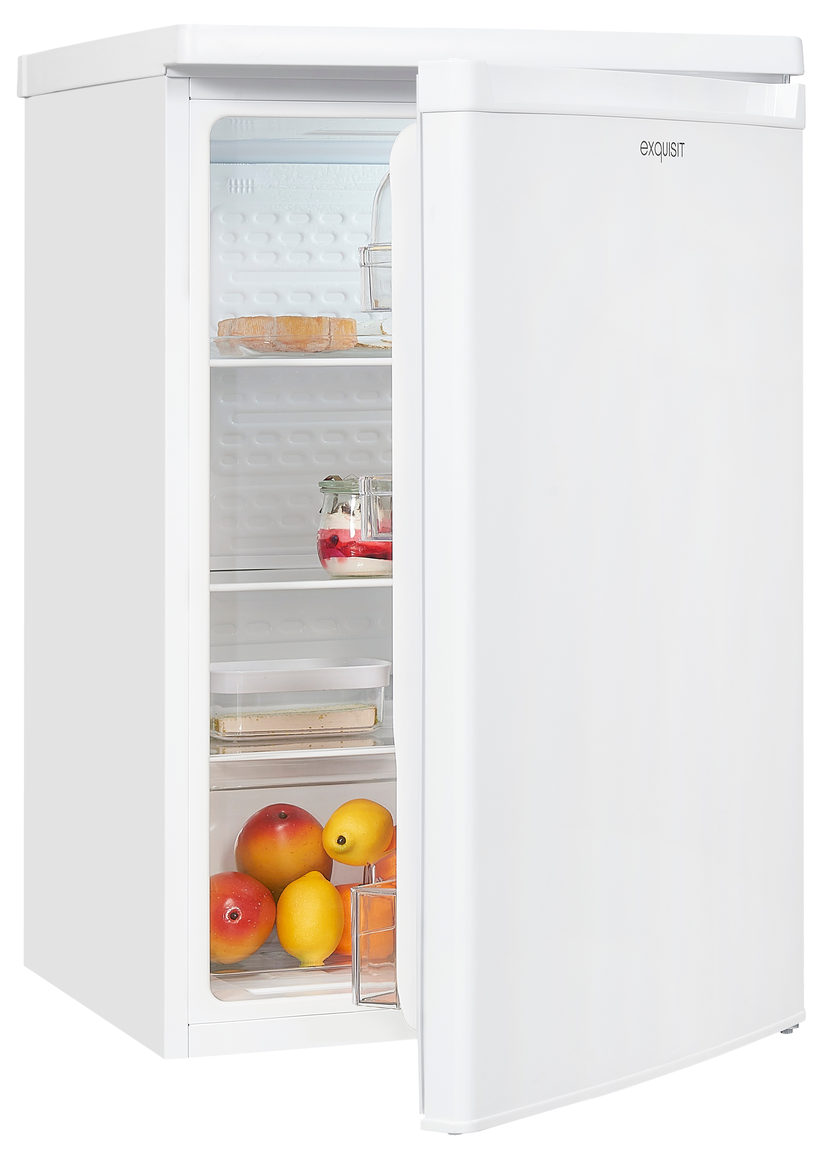 Nevera pequeña - EXQUISIT KS16-V-040D, Altura 850 mm, Capacidad 126 l, Blanco