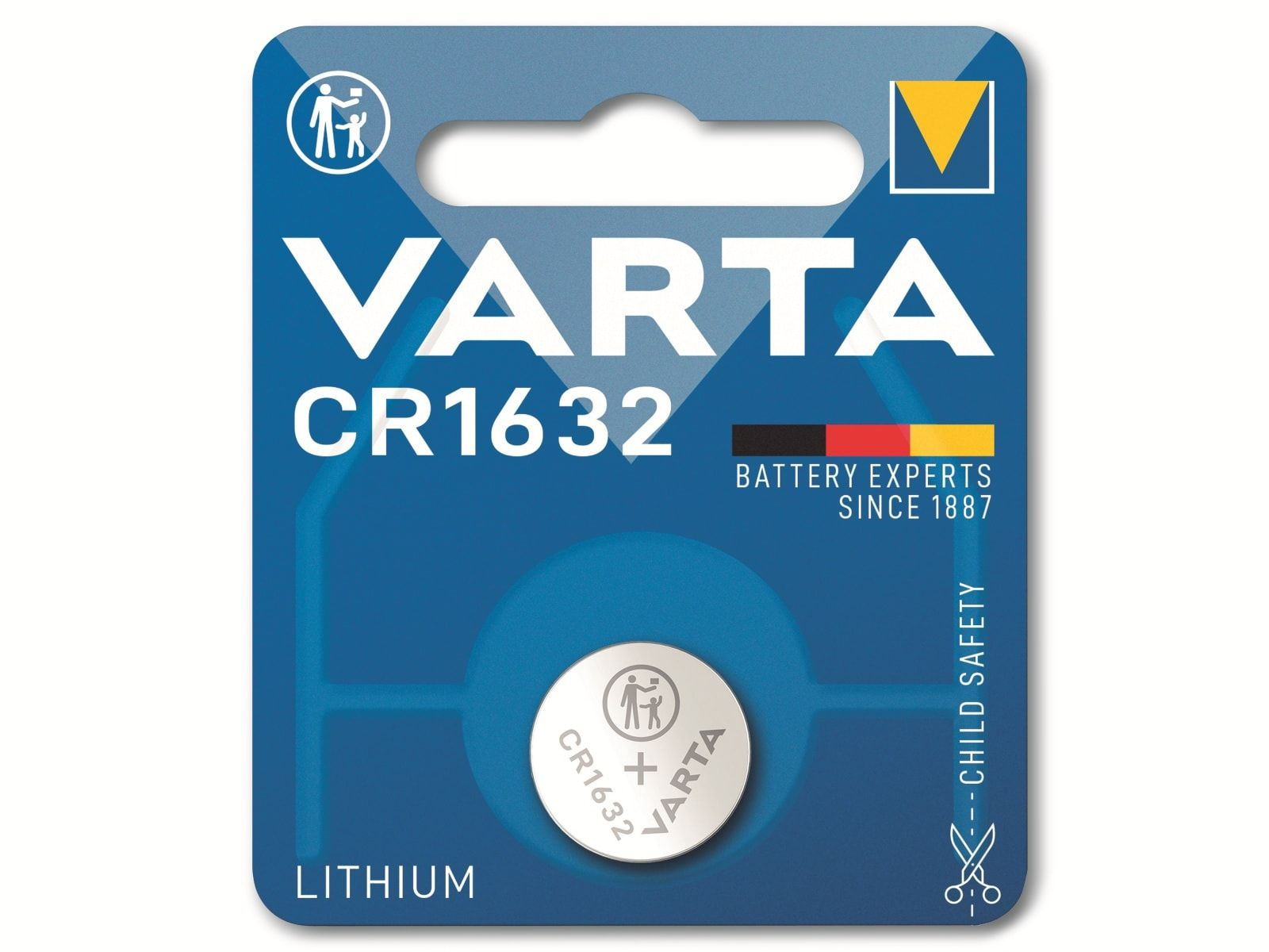 VARTA Electronics CR1632 Li-MnO2, 3V (1er Fotobatterie Distancia Ah Mando Lithium Volt, Fotobatterie, 0.135 3 Blister)