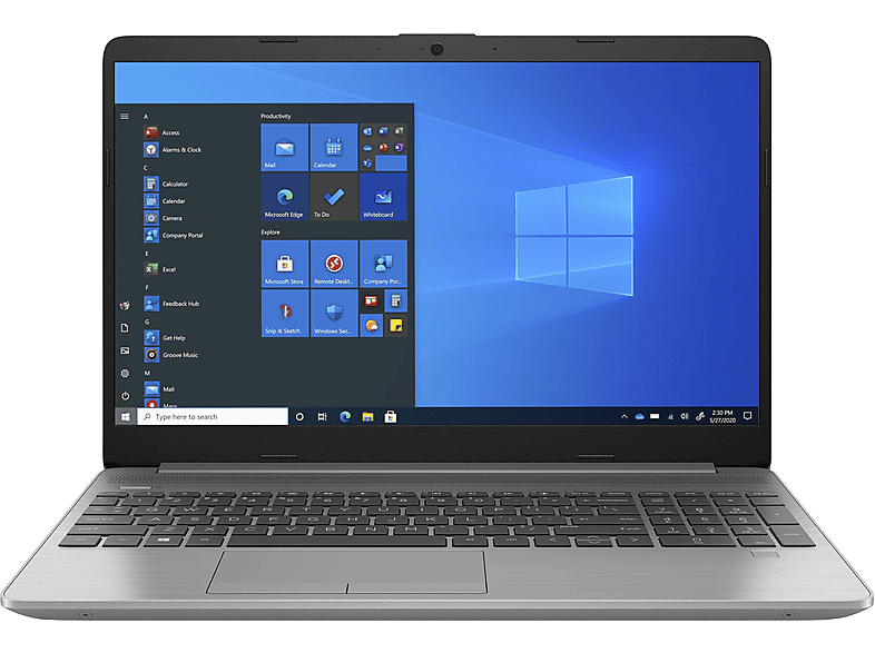 HP 250 Notebook 512 RAM, Internet GB Athlon™ UHD mit SSD, G 15,6 DATA Security, Prozessor, 8 + Silber AMD Zoll G9 Display, Graphics, GB