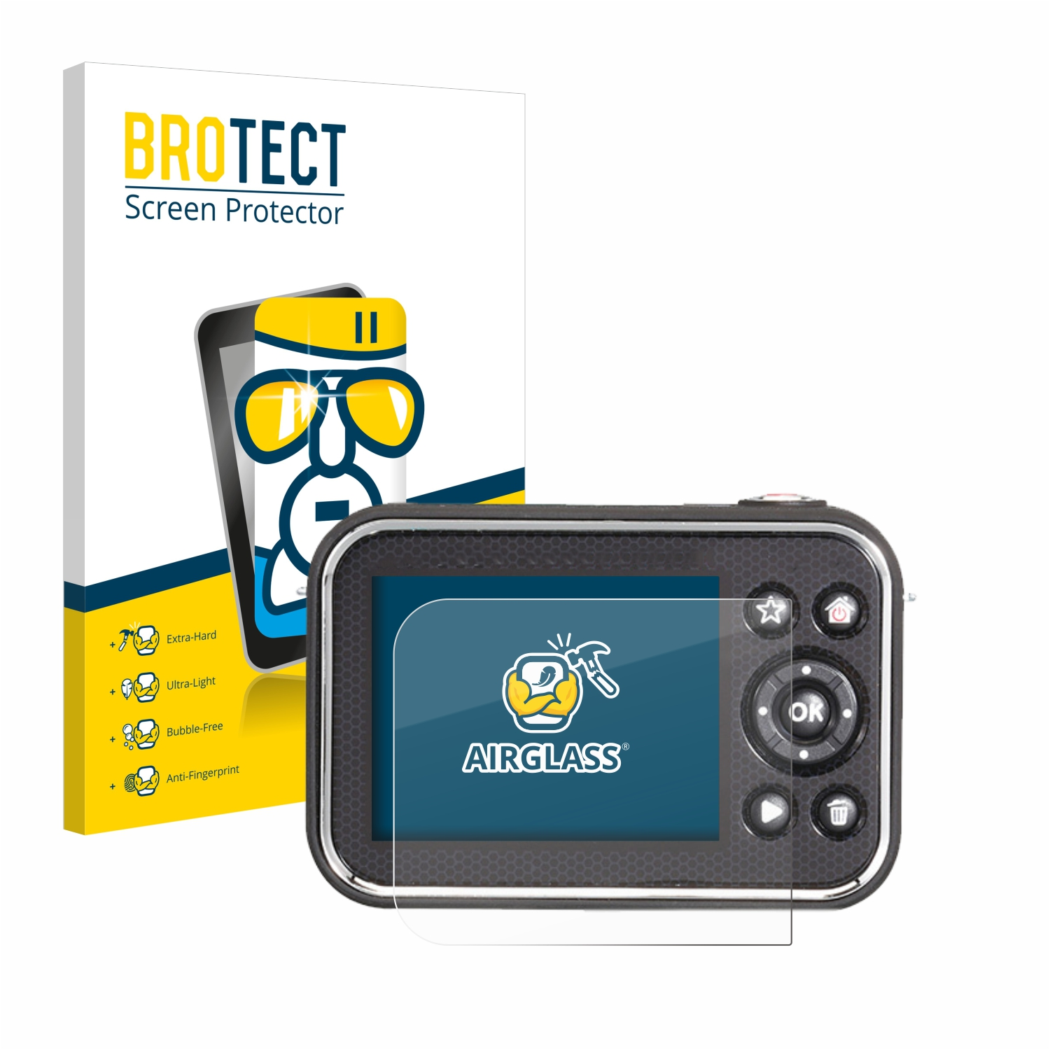BROTECT Kidizoom Studio klare Vtech Video Schutzfolie(für HD) Airglass
