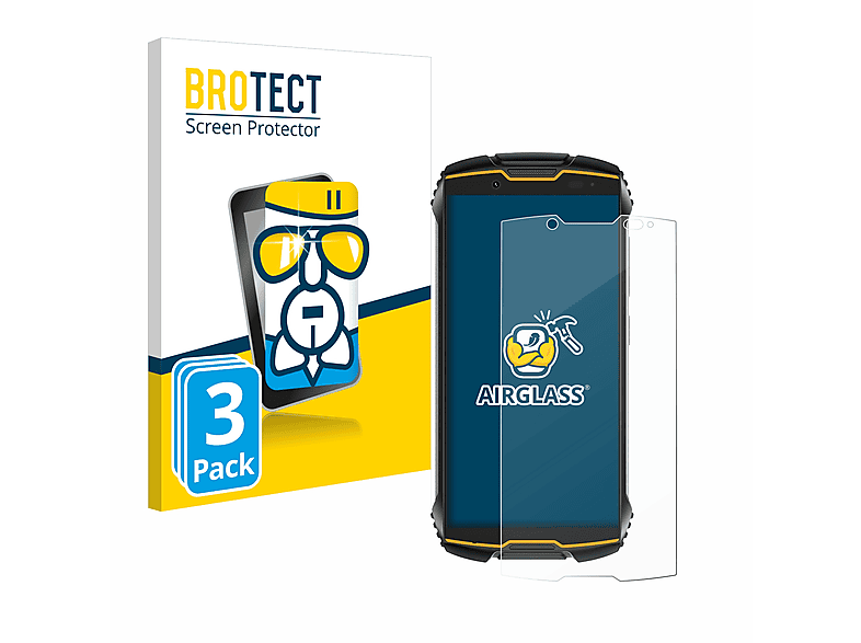 BROTECT 3x Airglass klare Schutzfolie(für Cubot King Kong Mini 2) | Displayschutzfolien & Gläser