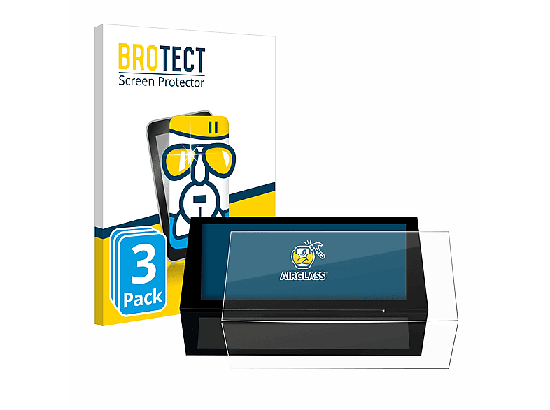 BROTECT 3x Airglass klare Schutzfolie(für Peugeot 308 2022 Infotainment System 10\
