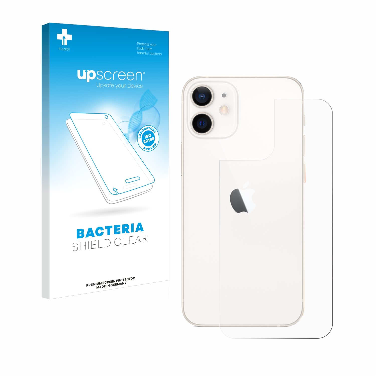 UPSCREEN antibakteriell klare Schutzfolie(für Apple mini) 12 iPhone