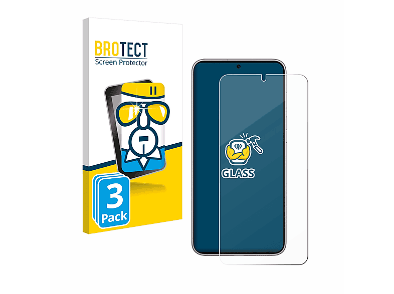 BROTECT 3x 9H klares Schutzglas(für Samsung Galaxy S23 Plus)