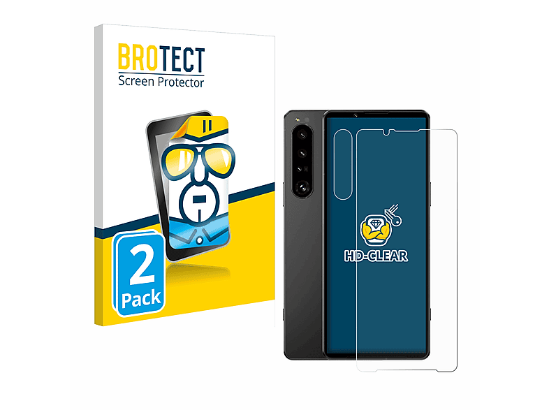 BROTECT 2x klare Schutzfolie(für Sony Xperia 1 IV (Rückseite))