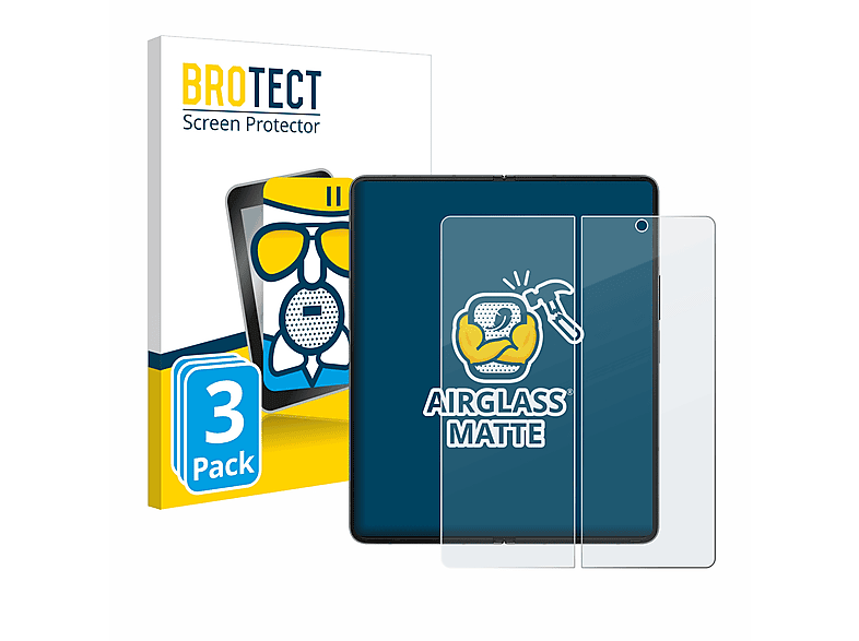 BROTECT 3x Airglass matte Schutzfolie(für Samsung Galaxy Z Fold 4)