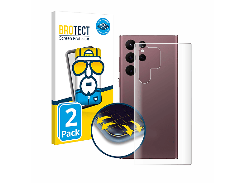 BROTECT 2x Full-Cover Galaxy S22 Curved Flex Samsung 5G) 3D Ultra Schutzfolie(für
