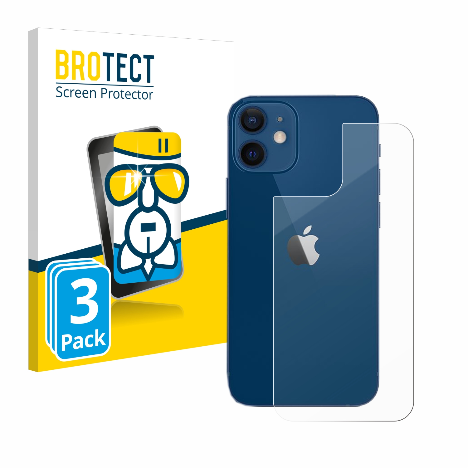 Airglass BROTECT iPhone Apple Schutzfolie(für 3x klare 12)