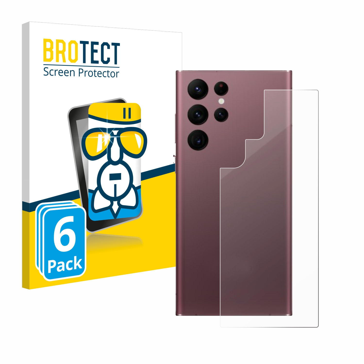 BROTECT Airglass S22 5G) Samsung Galaxy Ultra klare 6x Schutzfolie(für