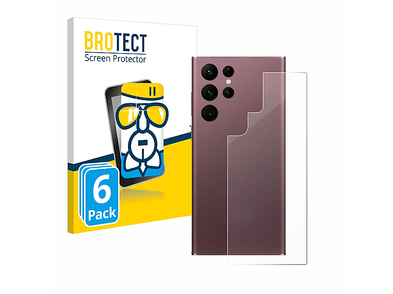 BROTECT 6x Airglass klare Schutzfolie(für Samsung Galaxy S22 Ultra 5G)