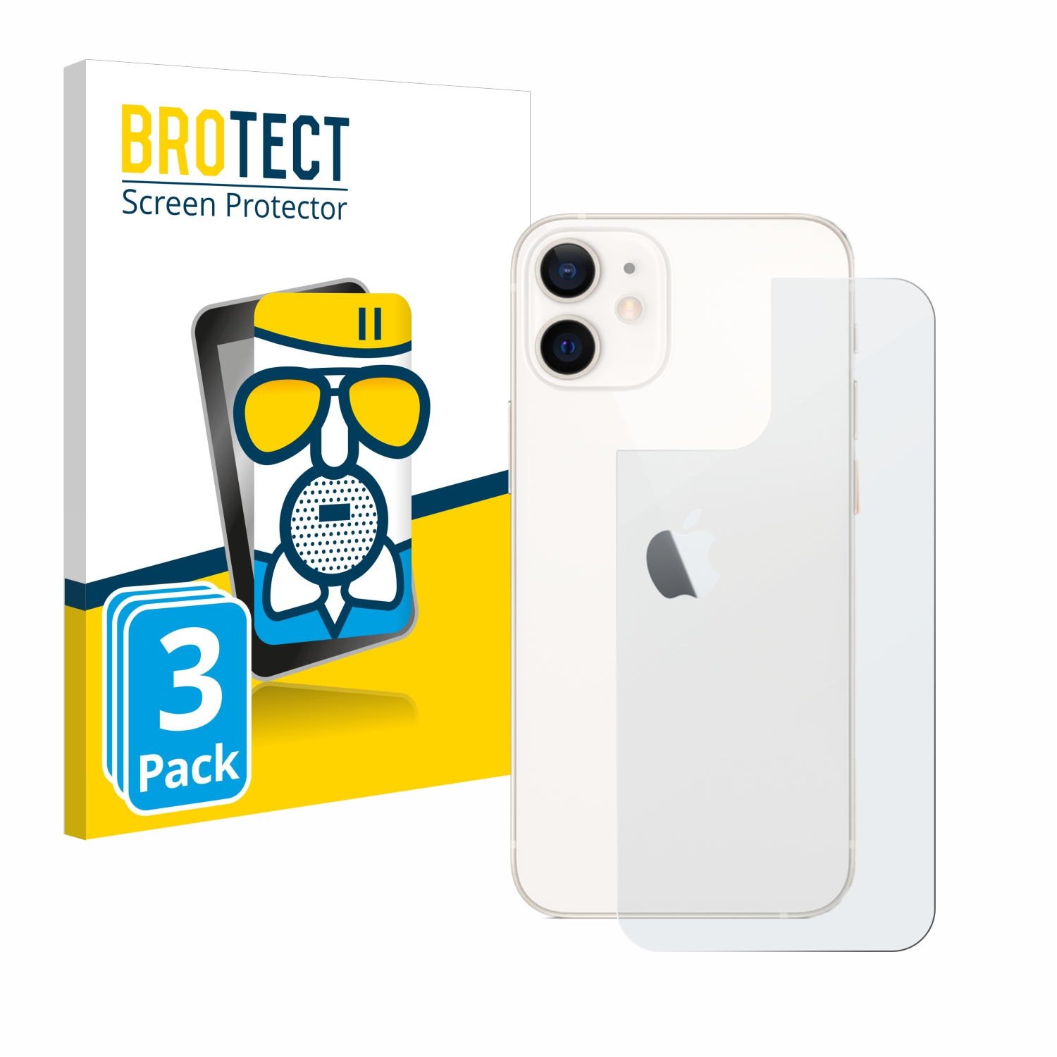 12 BROTECT mini) 3x iPhone Schutzfolie(für Airglass Apple matte