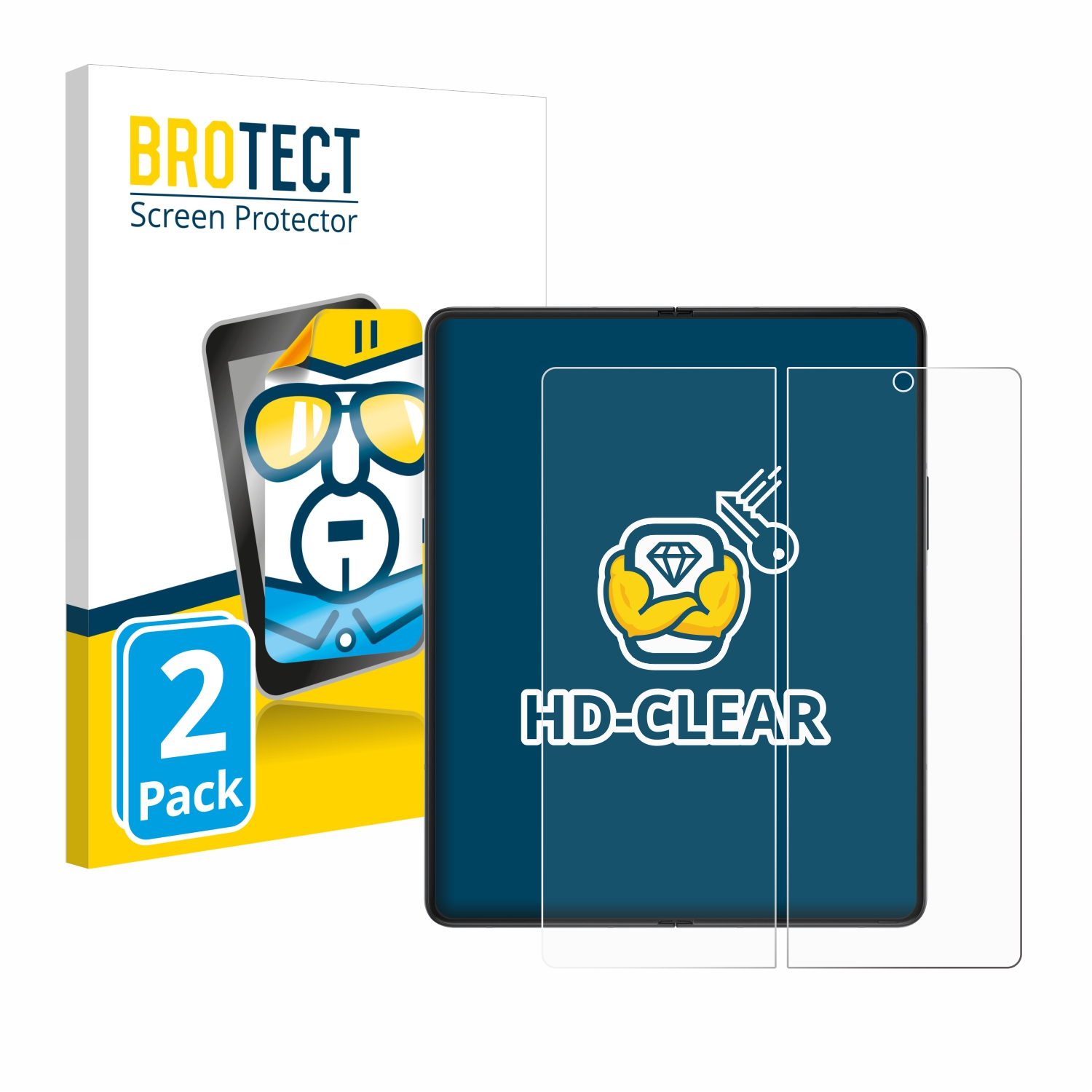 Samsung Schutzfolie(für Galaxy 5G) Fold 2x 3 Z klare BROTECT