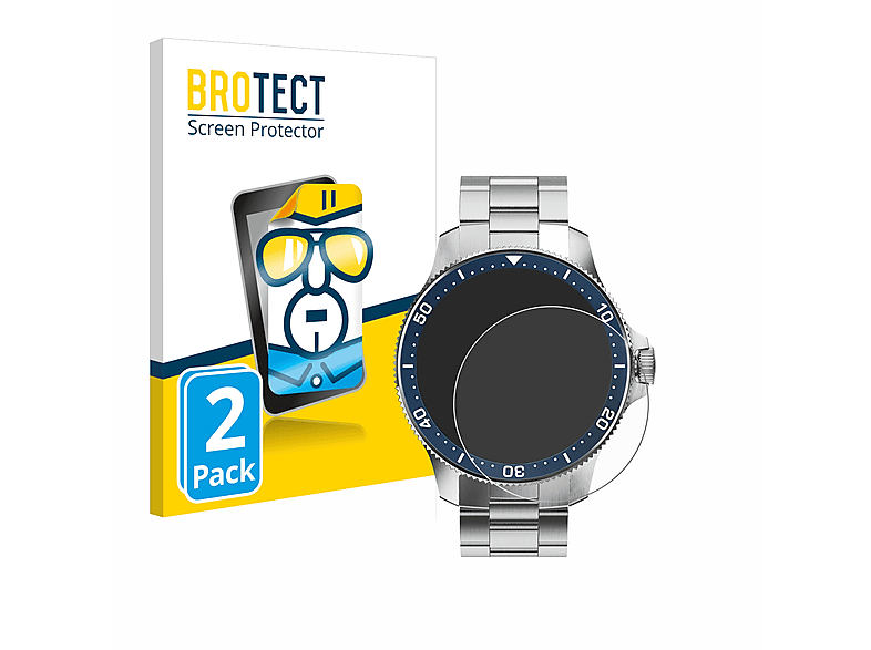 BROTECT 2x klare Schutzfolie(für Withings ScanWatch Horizon (43 mm)) | Smartwatch Schutzfolien & Gläser