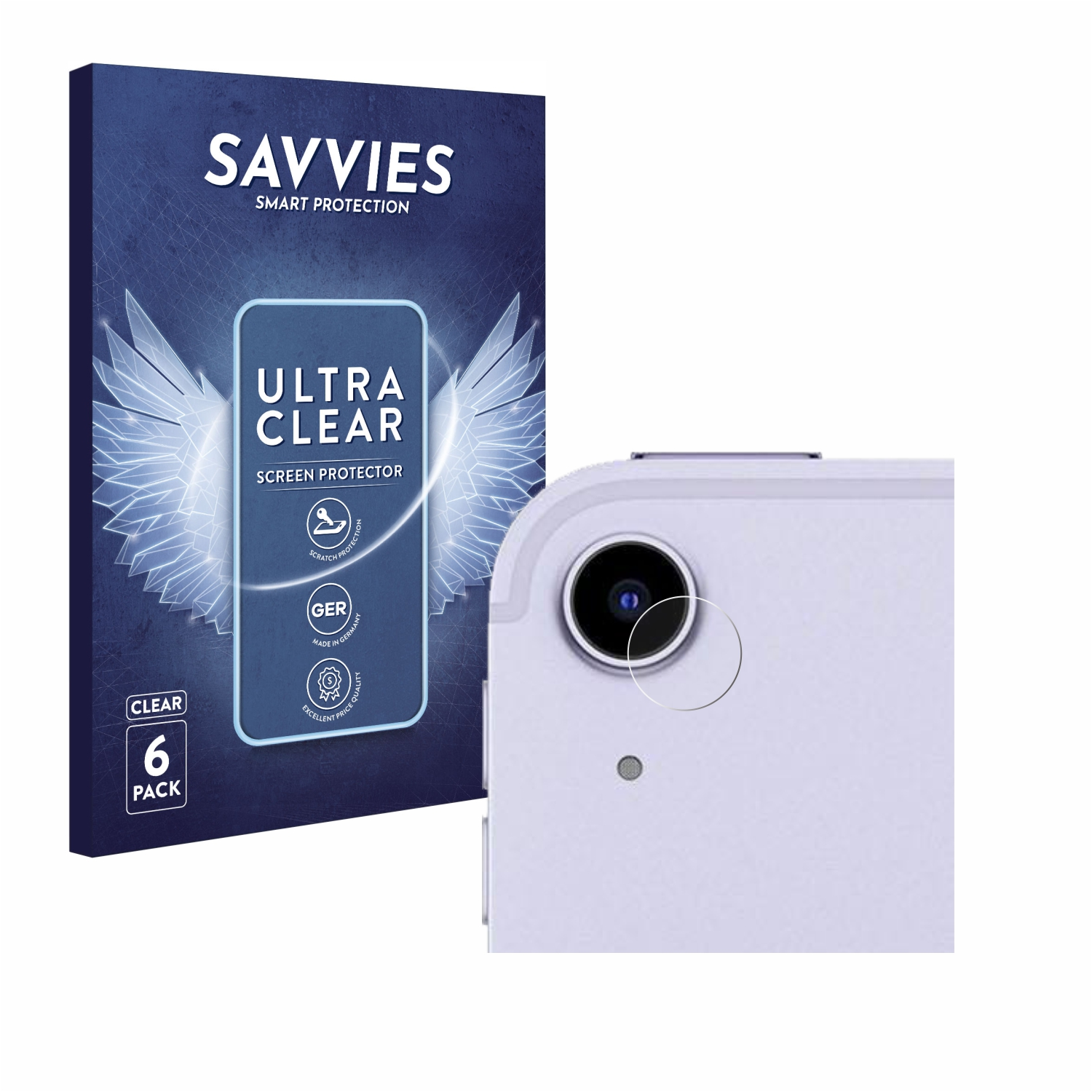 SAVVIES 6x klare 2022 Schutzfolie(für Cellular iPad WiFi Apple (5. 5 Air Gen.))