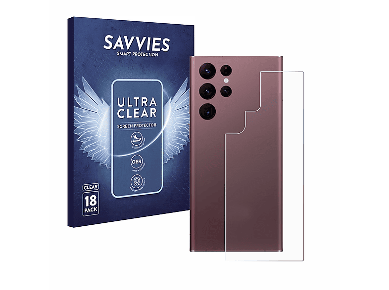 Samsung Ultra S22 Schutzfolie(für SAVVIES 5G) Galaxy 18x klare