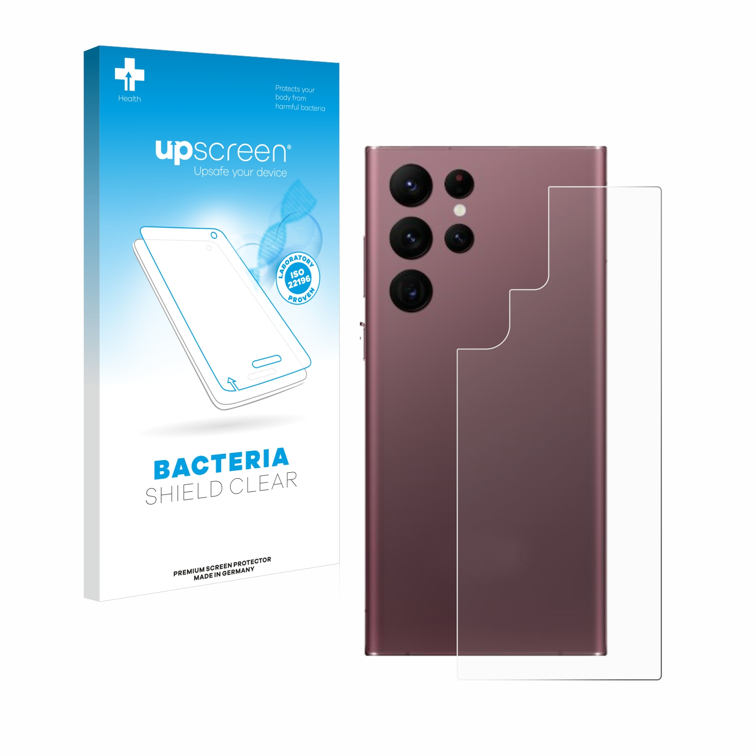 UPSCREEN antibakteriell Schutzfolie(für Samsung klare Galaxy S22 Ultra 5G)