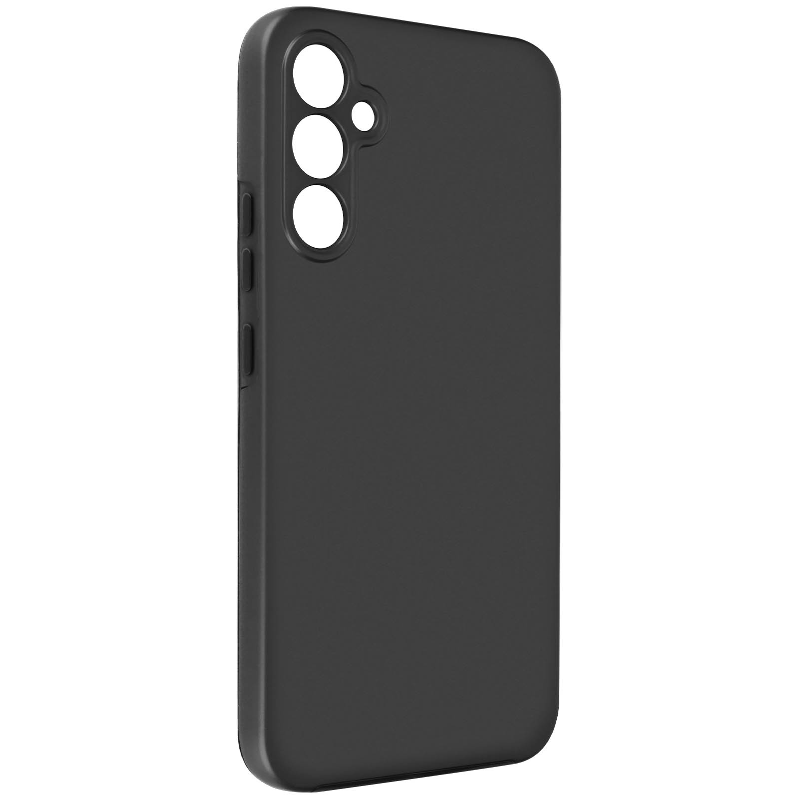Una mano che tiene una custodia per telefono rossa, con un bordo bianco.