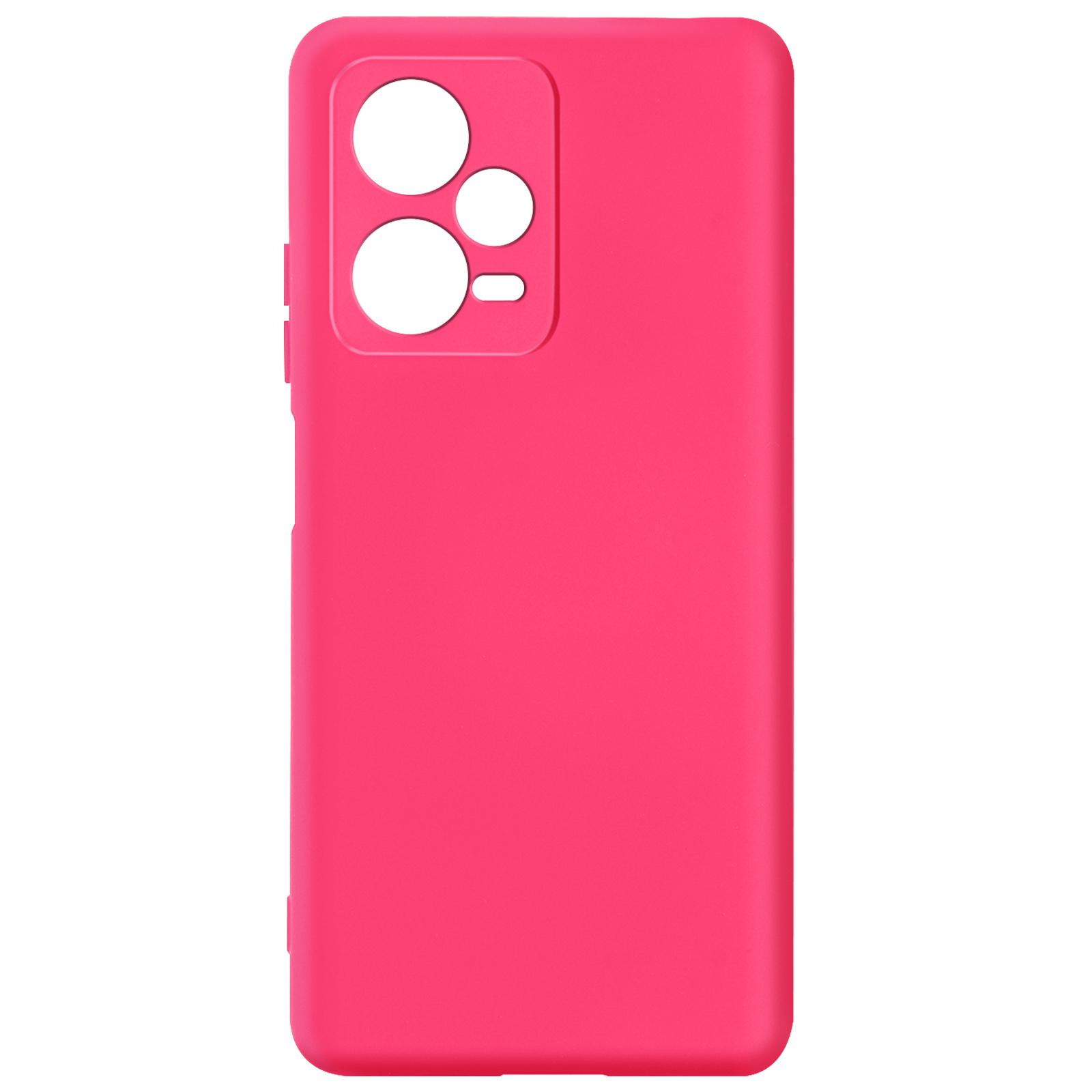 AVIZAR Soft Touch Series, Backcover, Note Pro Redmi Xiaomi, 12 5G, Fuchsienrot