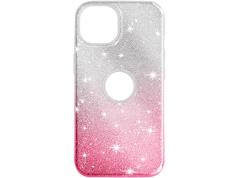 / AVIZAR Apple, Rosa iPhone Series, Backcover, Glitter Weiß 14,