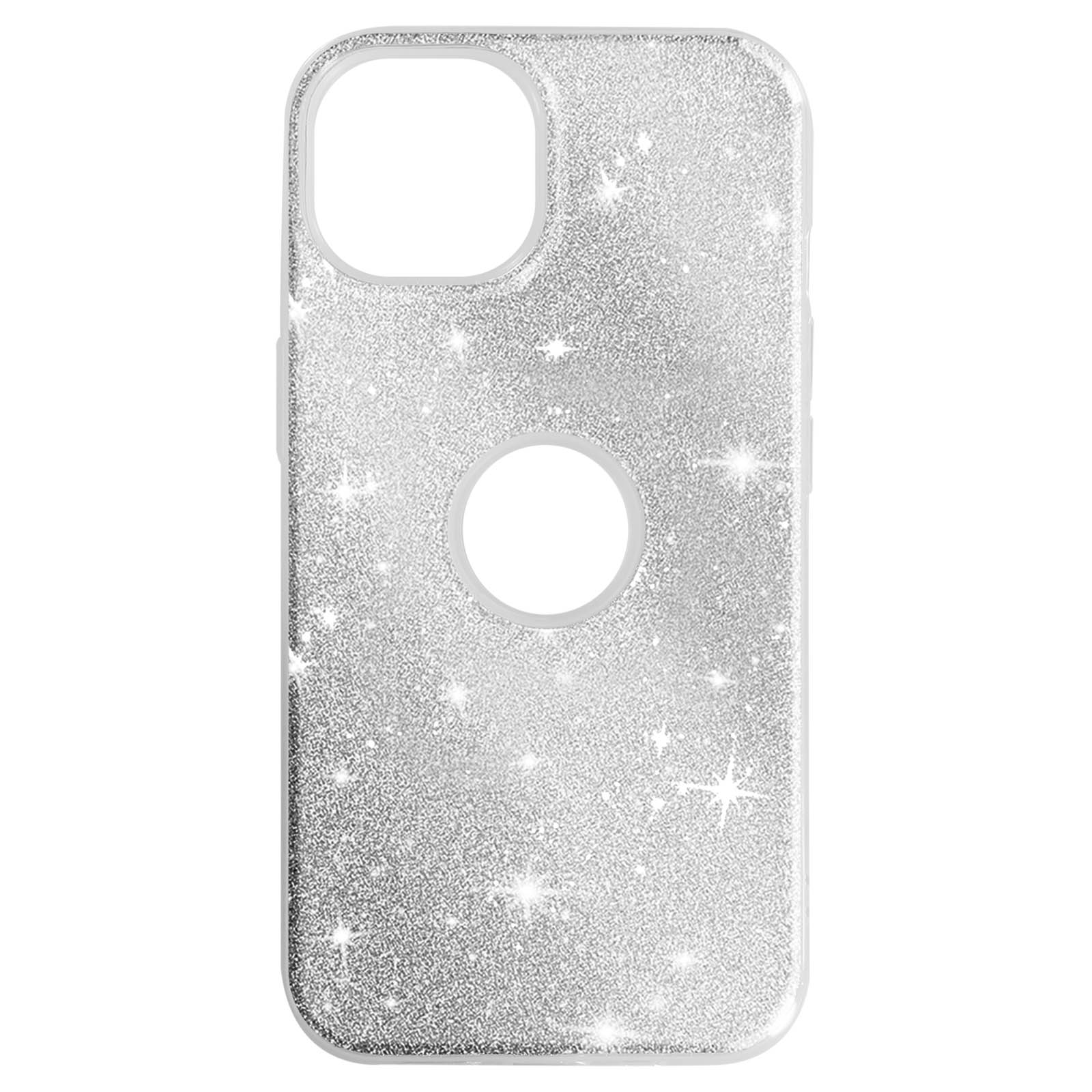 iPhone Apple, Silber AVIZAR Backcover, Glitter 14, Series,