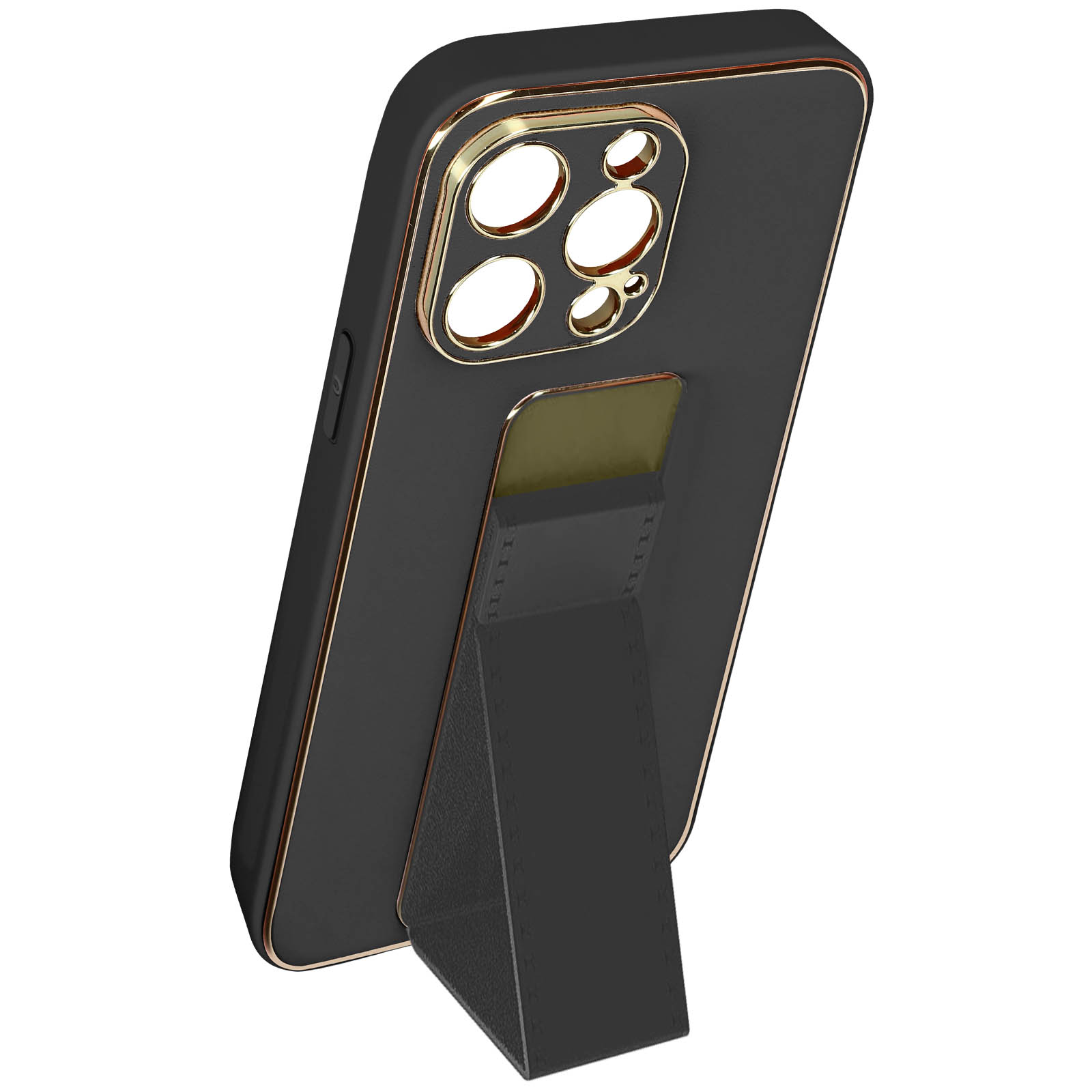 AVIZAR Cabana Handyhülle Schwarz iPhone Series, Metallic Max, Apple, Pro Backcover, 14 Lux mit Rand