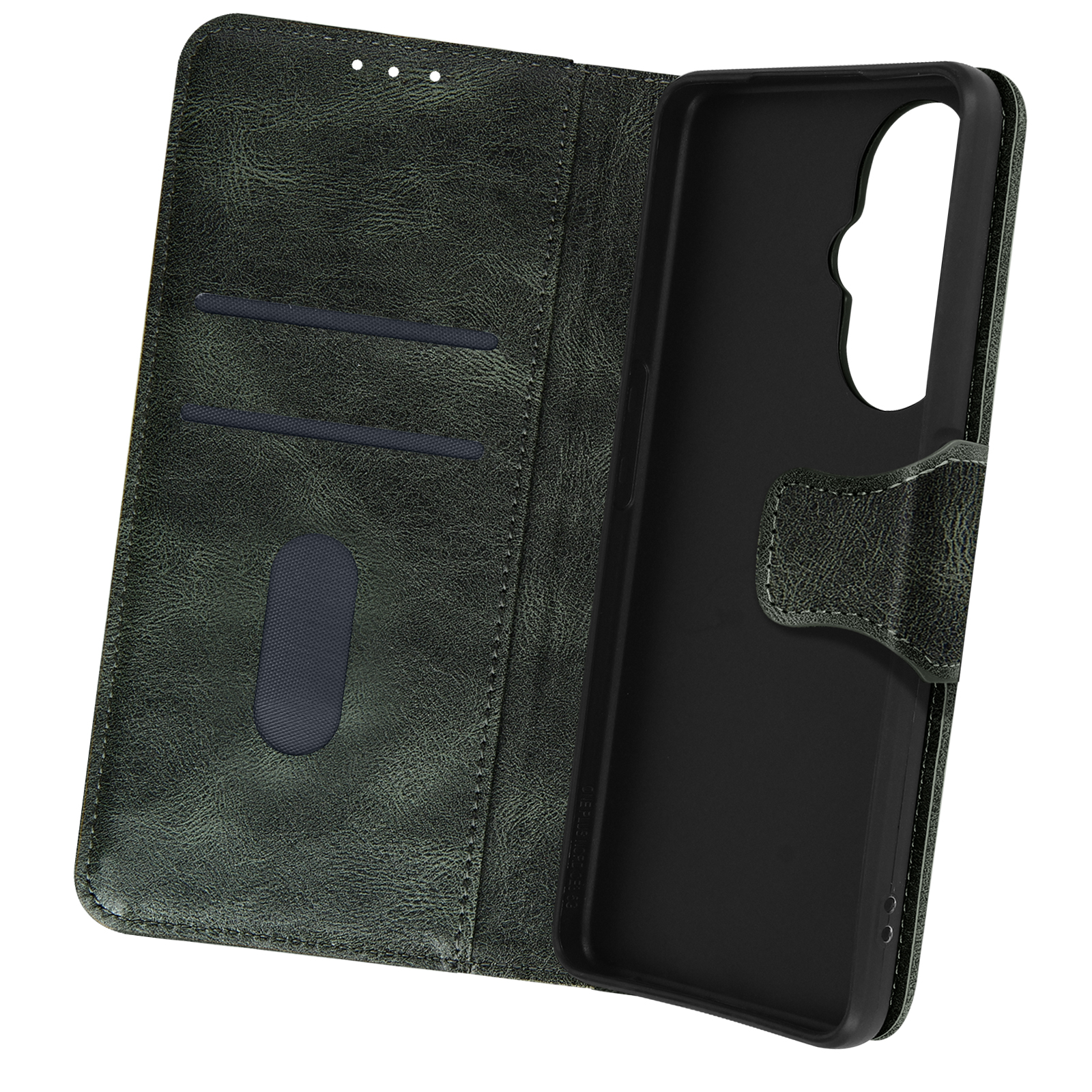 Bookcover, OnePlus, Series, Wallet CE 5G, AVIZAR Nord 3 Lite Dunkelgrün