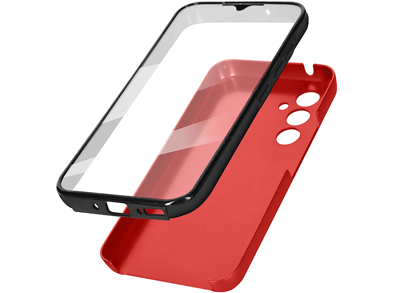 Full A54 Rückseite Cover Cover, Series, Vorder- 5G, Galaxy Samsung, AVIZAR Full Schutzhülle, Rot
