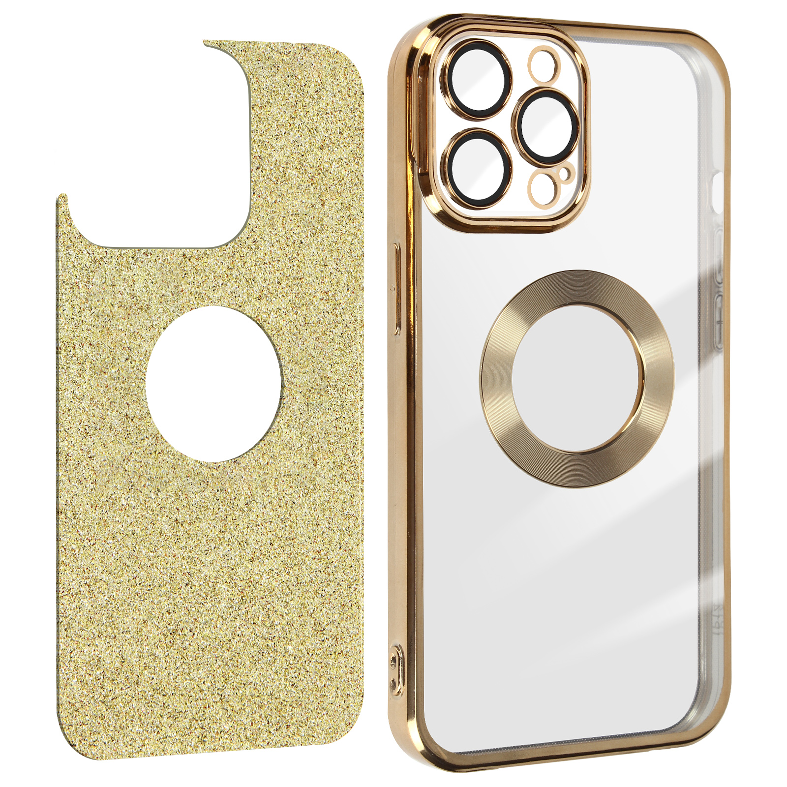 AVIZAR Protecam Spark Series, Backcover, Apple, iPhone Max, Gold 13 Pro