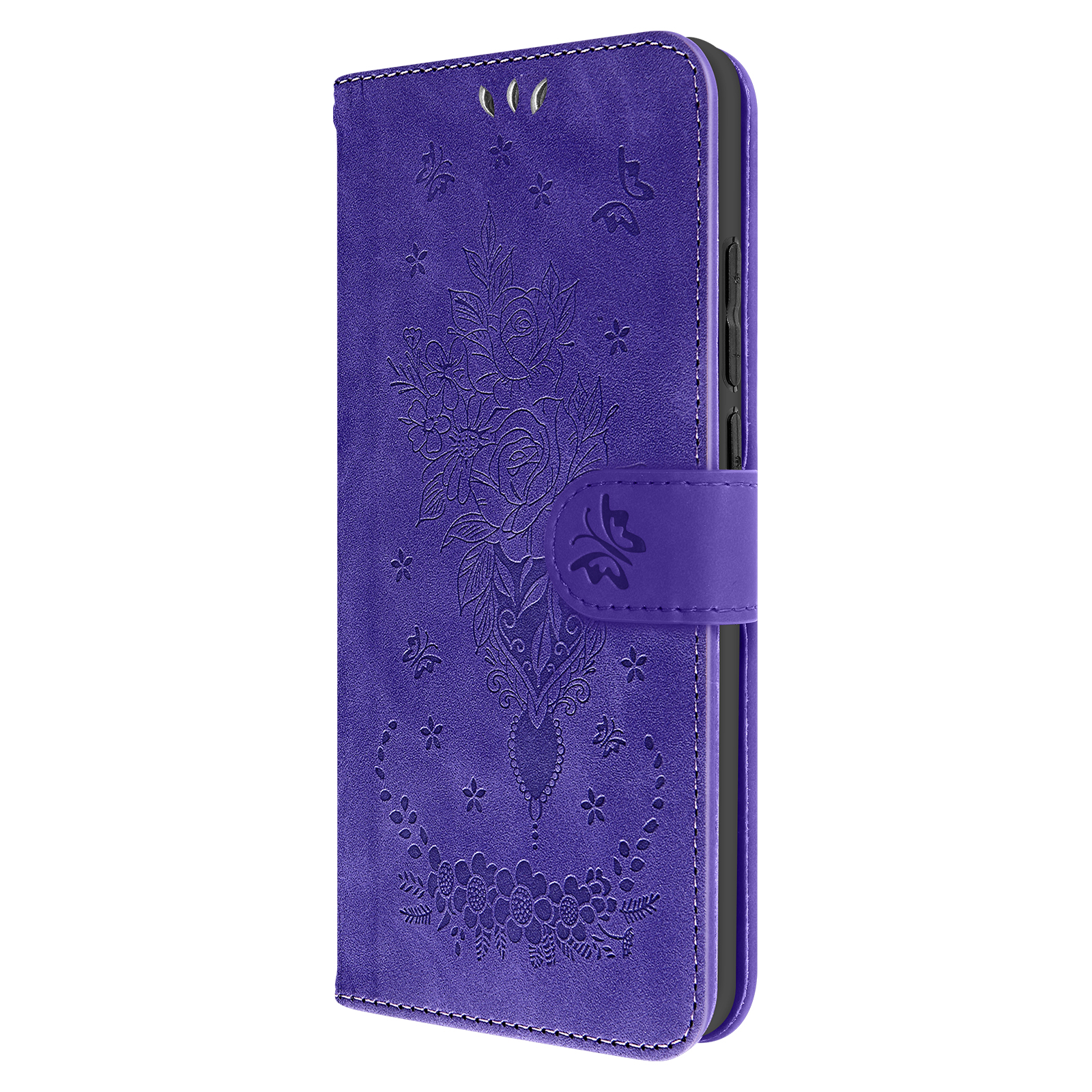 Violett Redmi 12C, Butterfly AVIZAR Series, Xiaomi, Bookcover,