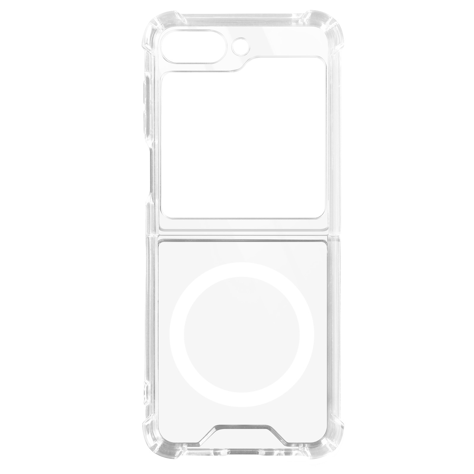 MagSafe Handyhülle Flip Galaxy Samsung, 5, Transparent Z Backcover, AVIZAR Series,