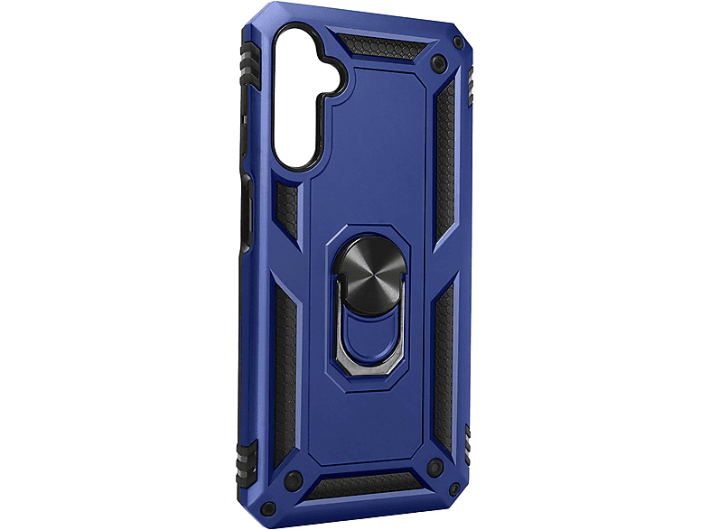 AVIZAR Stoßfeste Handyhülle mit Ring Series, 5G, Blau Galaxy Backcover, Samsung, A25