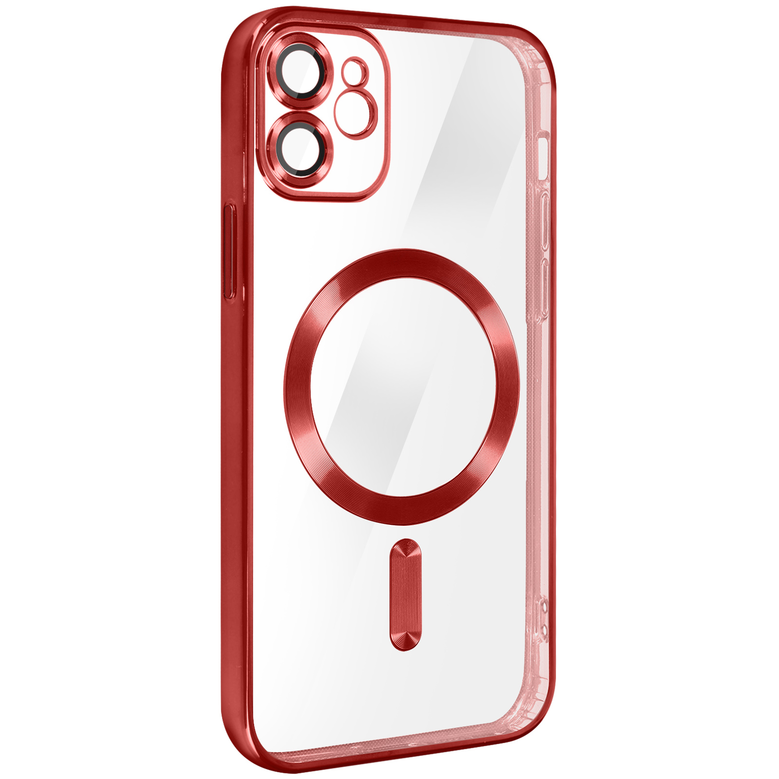 Handyhülle Rot Apple, iPhone Chrom AVIZAR Series, Backcover, 11,