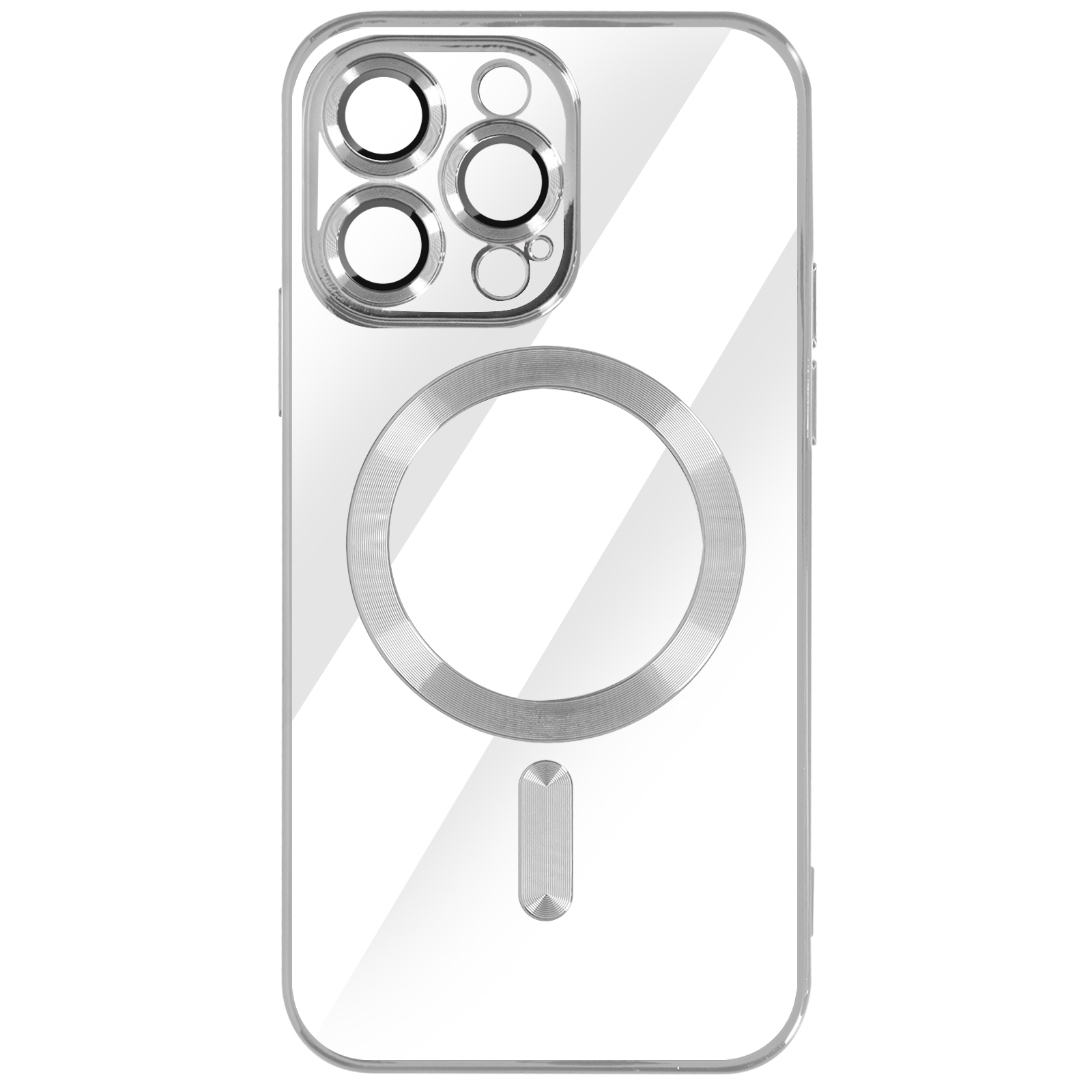 AVIZAR Chrom Handyhülle Pro, Series, Apple, iPhone 14 Backcover, Silber
