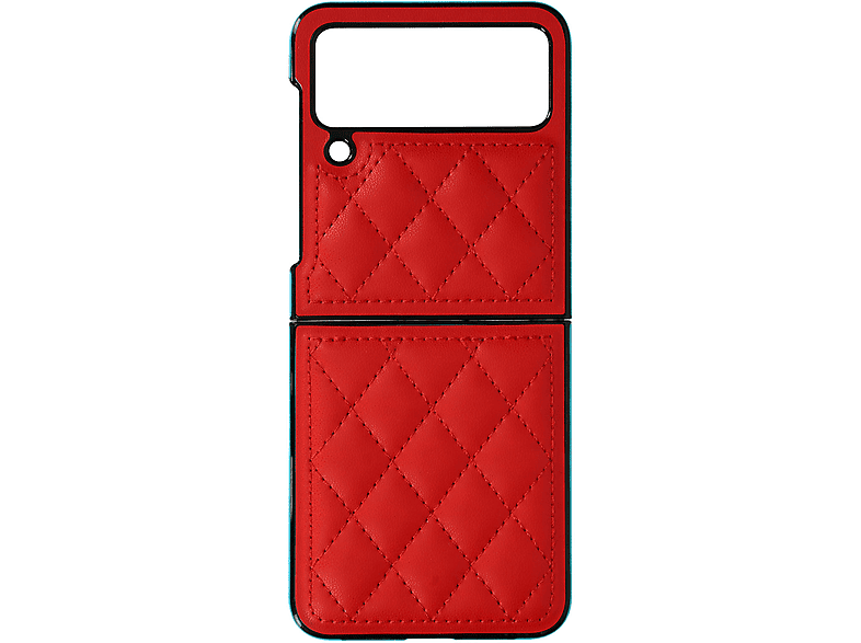 AVIZAR Rhombus Chic Series, 4, Z Flip Galaxy Backcover, Rot Samsung